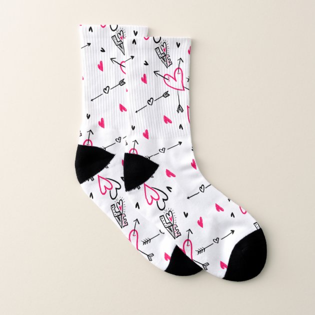 Women's Fashion Socks " Valentine Hearts " Size 5-9 ~ New Women's Fashion Socks " Valentine Hearts " Size 5-9 ~ New